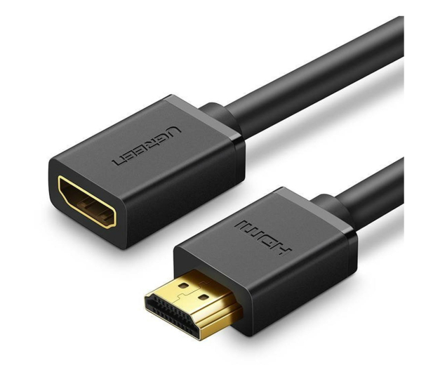 UGREEN Kabel HDMI męski do HDMI żeński HD107 FullHD 3D 1m czarny 6957303811410 - 1272276 - zdjęcie